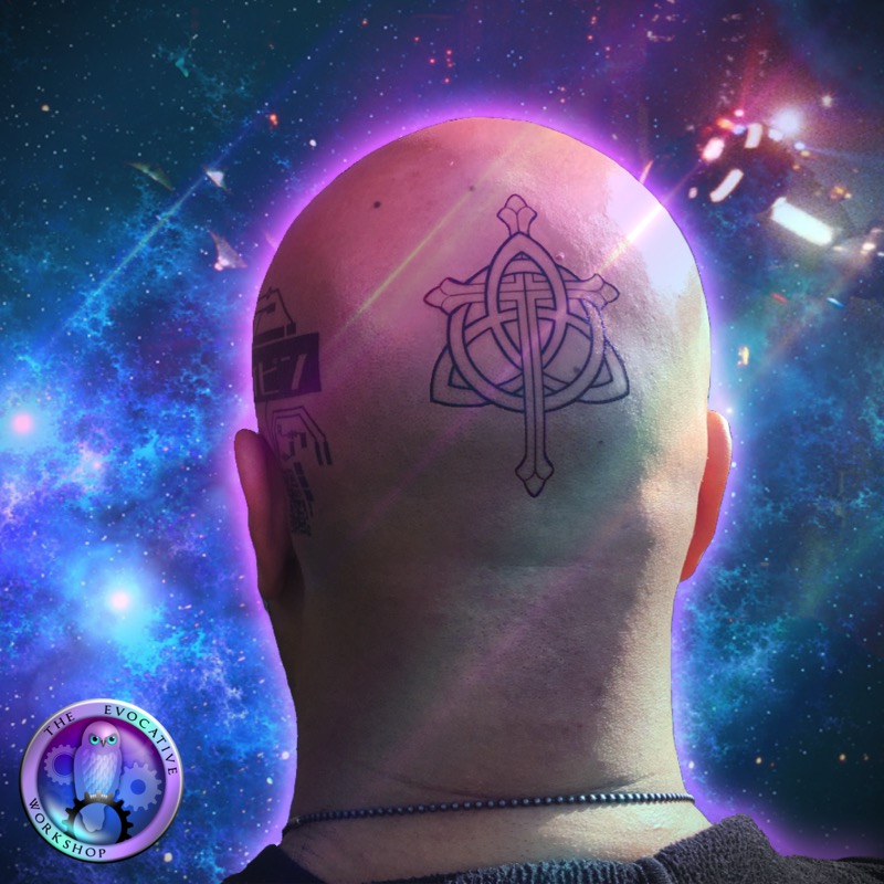 EW Web Portfolio_Make up_Kevin Artan Cyberpunk 2 Rear Head Tattoo